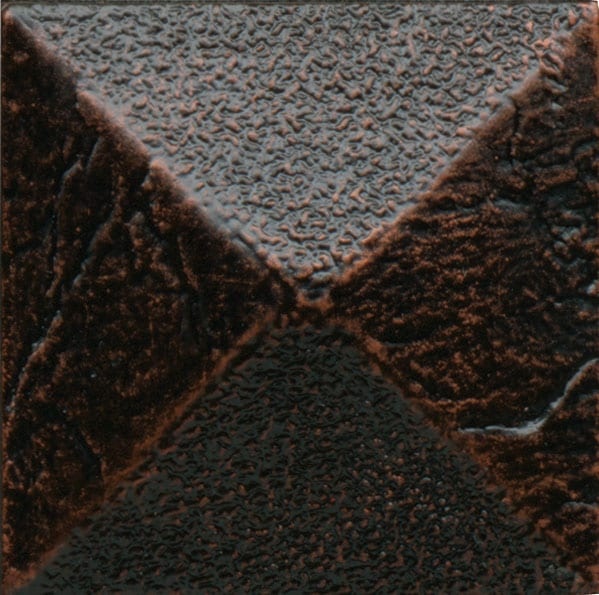 Armor Oil Rub Bronze Pyramid Dot Metal Tile - Satin - 2" X 2" Pyramid Dot