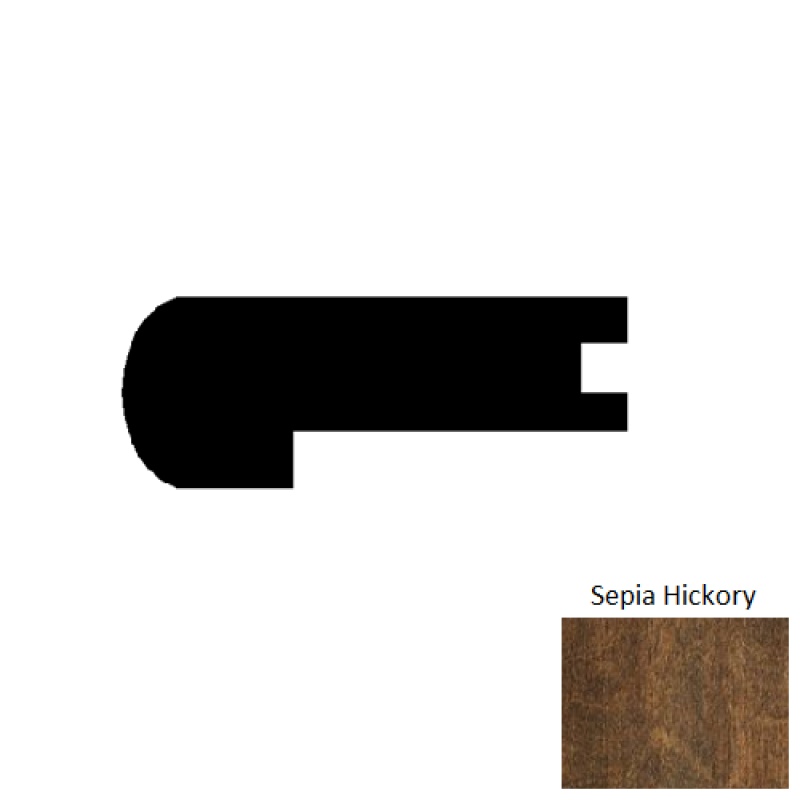 Weathered Portrait Sepia Hickory Flush Stair Nose
