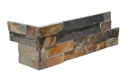 Multicolor Slate Ledgestone Corner - Split Face - 6" X 18"