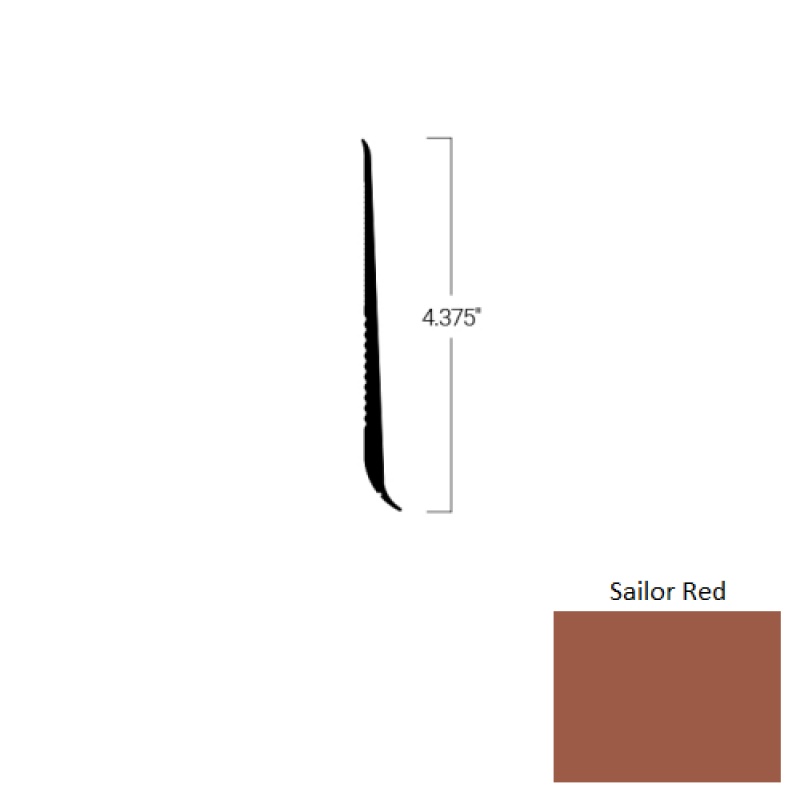 Johnsonite Sailor Red Rubber Tightlock Resilient Rubber Base