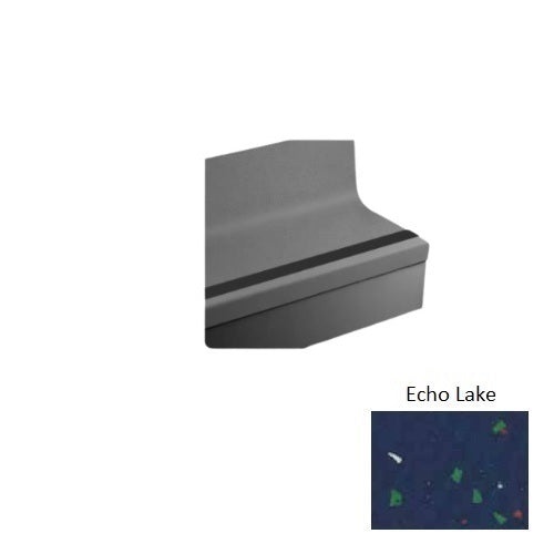Johnsonite Echo Lake Rice Paper Textured Rubber Stair Tread with Riser