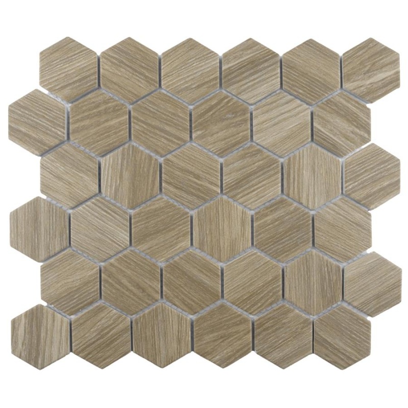 Llama Noce Porcelain Mosaic 2" x 2" Hexagon Matte