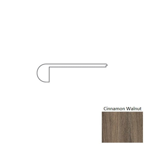 Cinnamon Walnut Luxury Vinyl Flush Stair Nose
