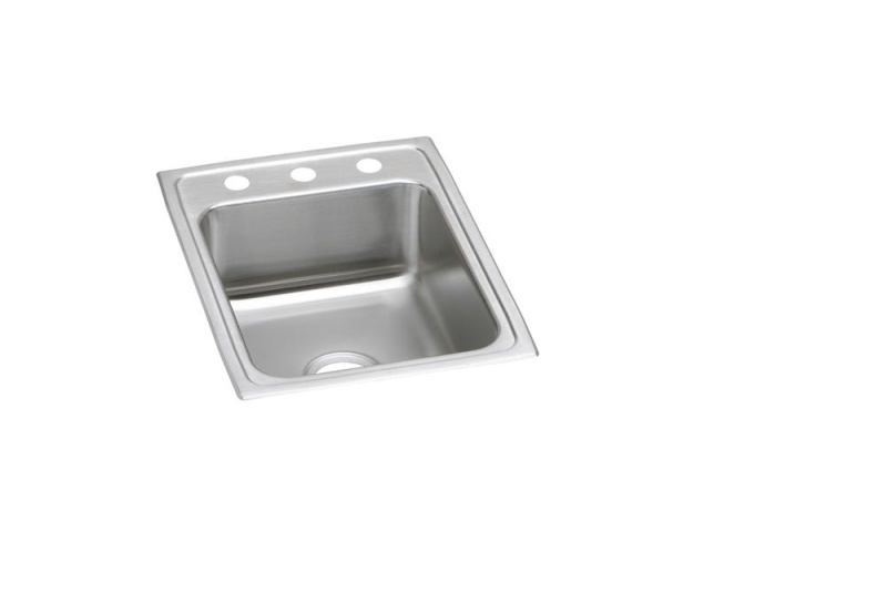 Lrad172255os4 Lustertone Classic Stainless Steel Drop In Single Bowl Kitchen Sink - 17" X 22" X 5 1/2" With 4 Holes - Stainless Steel