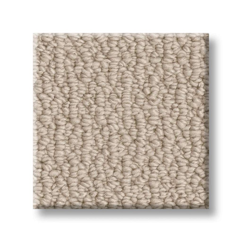 Simply The Best Loop De Loop Natural Wood Polyester Carpet - Pattern