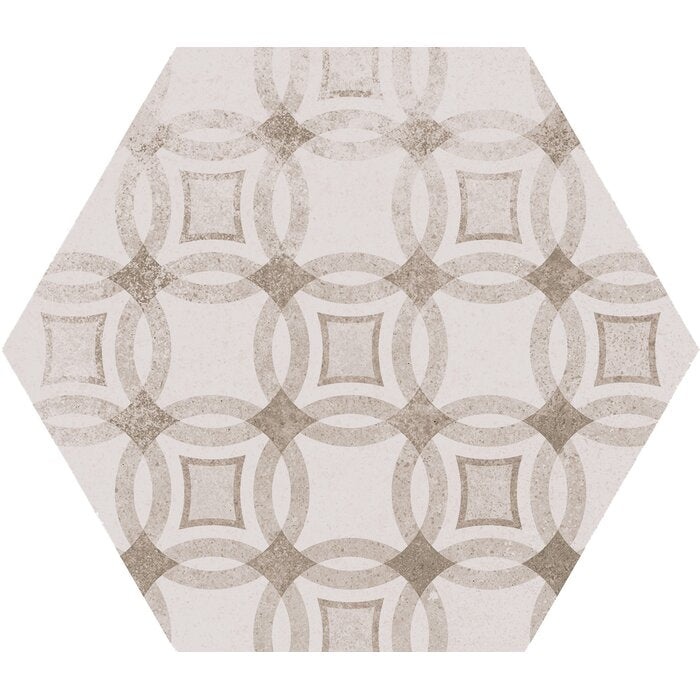Kenzzi Mixana Gray Porcelain Tile - Matte - 7" X 8" Hexagon, Per Pack: 10.99 Enter Quantity In Sqft