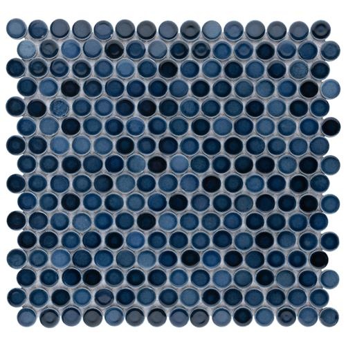 Hudson Glacier Porcelain Mosaic - Penny Round - Glossy