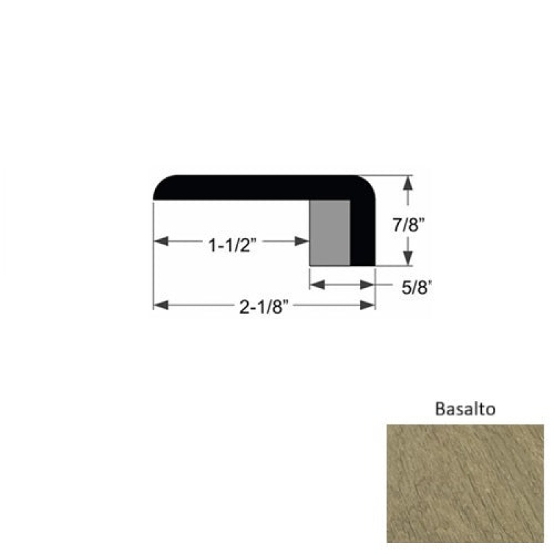 Verano Basalto Hardwood Moulding / Trim - 2 1/8" X 96" End Cap - Urethane