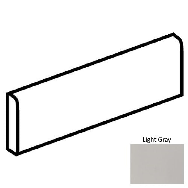 Minimum Light Gray Porcelain - 4" X 24" Bullnose