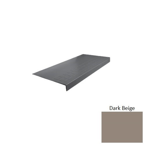 Flextones Dark Beige Type 800 Distinct Designs Rubber - 12 1/4" X 72" Stair Tread - Raised Square Design