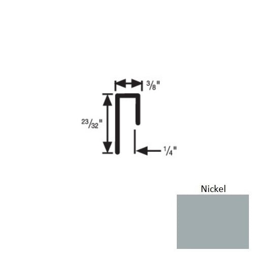 Flextones Nickel Vinyl Carpet Cove Cap