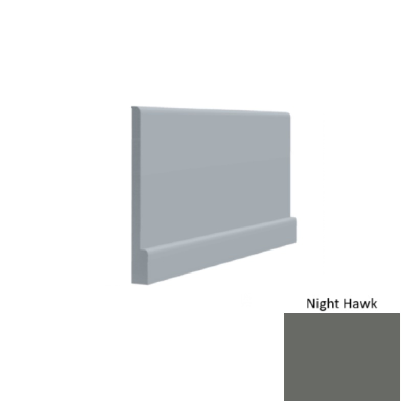 Contours #05 Simplicity Bold Night Hawk Rubber Profiled Wall Base - Satin - 4 1/2" X 8 Ft