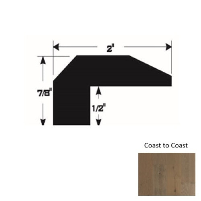 Timberbrushed Gold Coast To Coast Hardwood Moulding / Trim - 2" X 90" Threshold - Urethane & Aluminum Oxide