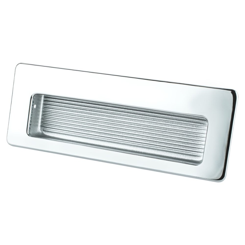 Zurich Brass Flush Pulls - Polished Chrome - 6 5/16" (160 Mm)