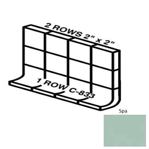 Keystones Unglazed Mosaic Spa Porcelain Wall Trim - 5" X 12" Built Up Base (Mb5a) - Matte