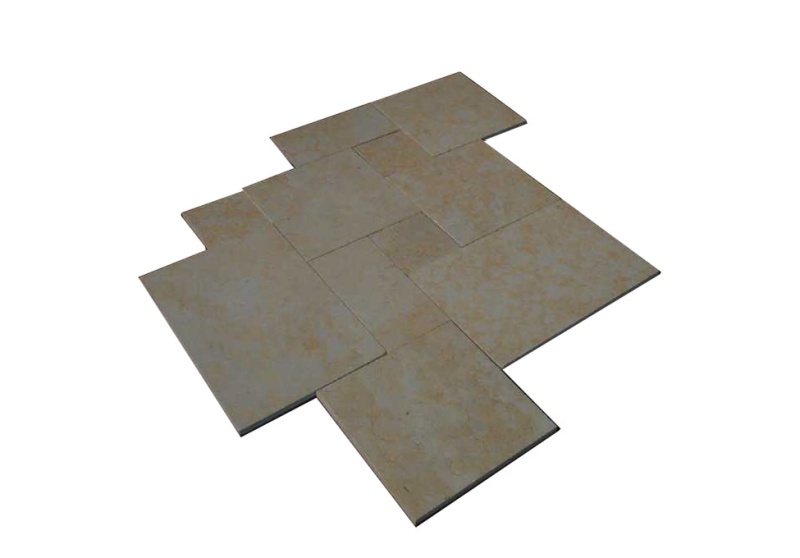 Jerusalem Gold Dark Limestone Roman Pattern - Brushed - Various Sizes
