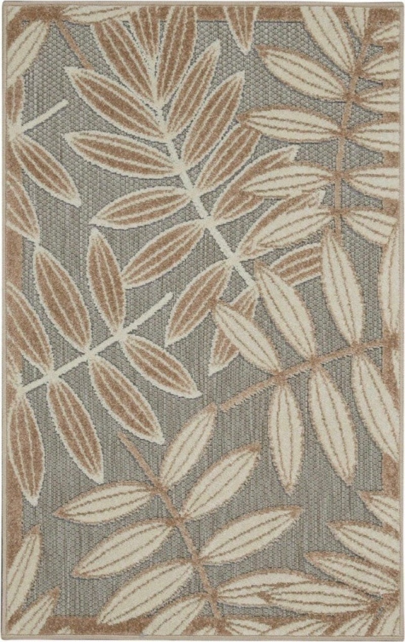 Aloha Natural Alh18 Polypropylene & Polyester Contemporary Area Rug - 8 Ft X 11 Ft - Natural