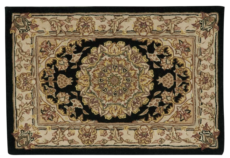 Nourison 2000 Black Wool Blend Traditional Area Rug