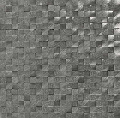 Structure Gunmetal 3D Aluminum Mosaic Tile