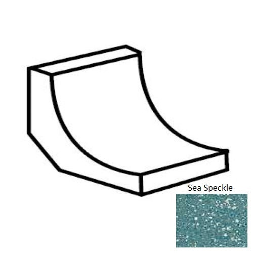 Keystones Unglazed Mosaic Sea Speckle Porcelain Cove Base