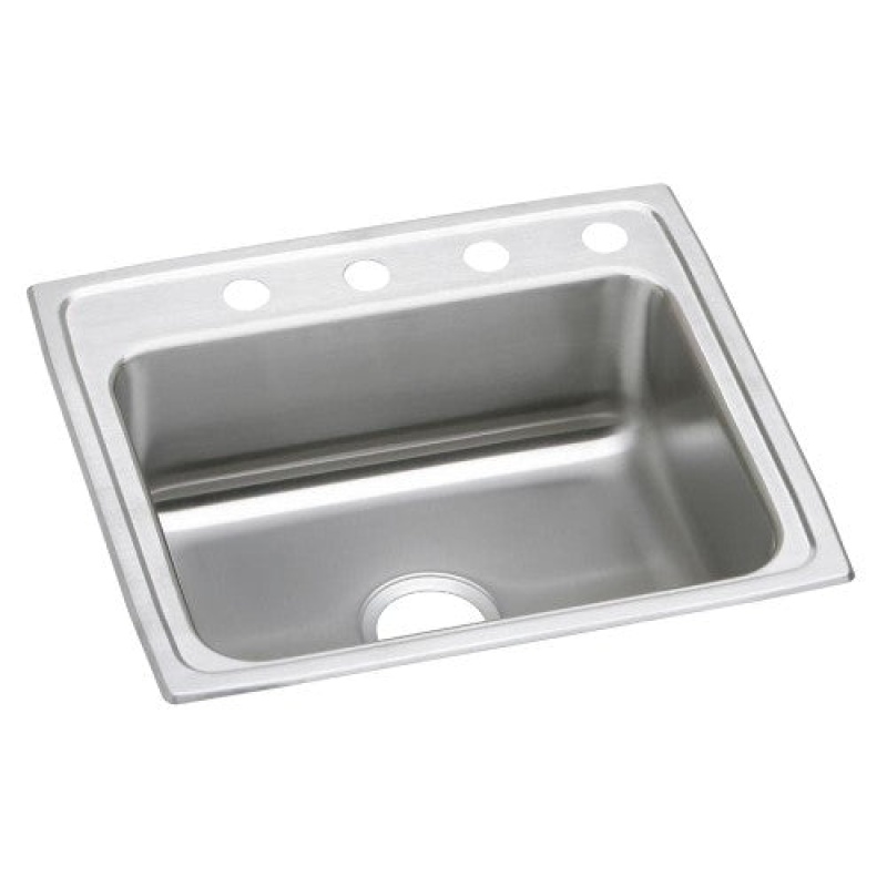 Psr25224 Celebrity Stainless Steel Drop In Single Bowl Kitchen Sink - 25" X 22" X 7 1/2" With 4 Holes - Stainless Steel