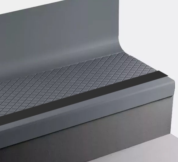 Blue Lagoon Diamond Rubber Stair Tread With Riser