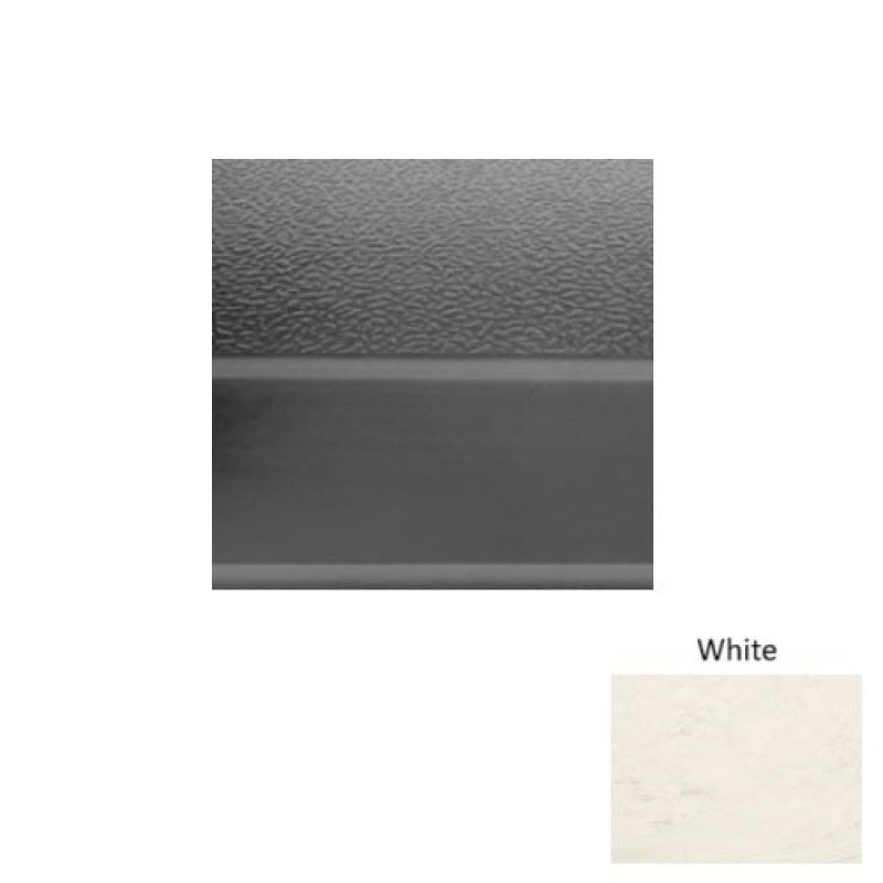 Marbleized 93 White Rubber (Sq) Stair Tread - Textured