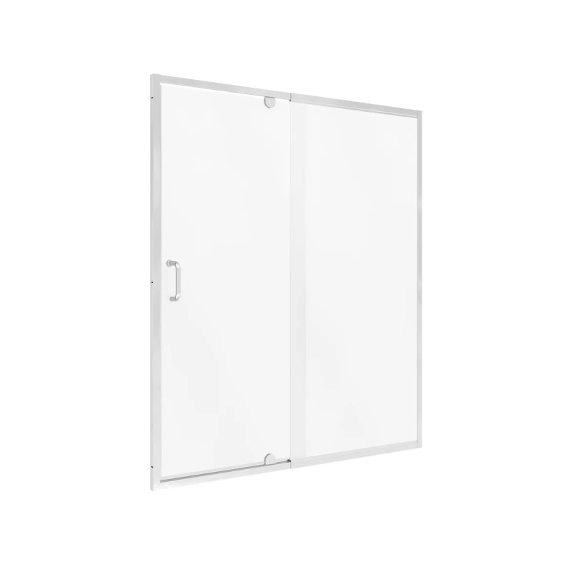 Cove Silver Pivot Semi Frameless Shower Door