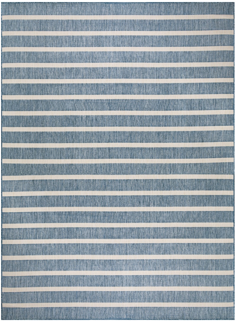 Positano Pos03 Navy Ivory Area Rug, 9 Ft x 12 Ft