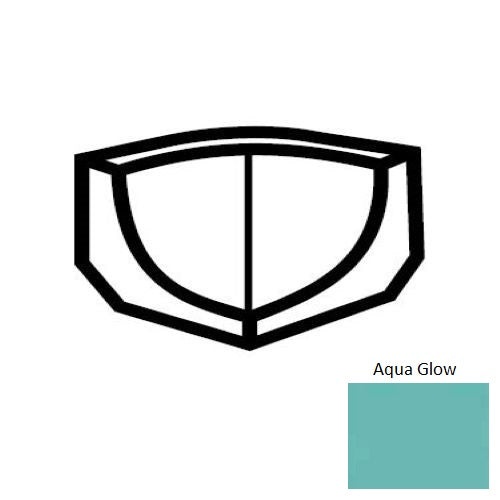 Keystones Unglazed Mosaic Aqua Glow Porcelain Floor & Wall Trim - 1" X 1" Cove Base Incorner Square - Matte