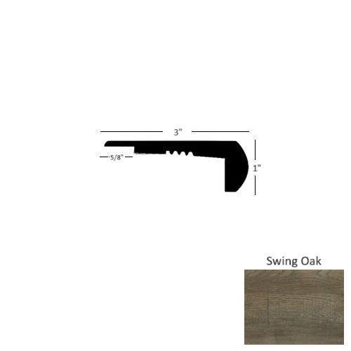 Inception Reserve Swing Oak 94" Overlap Stair Nose - Matte