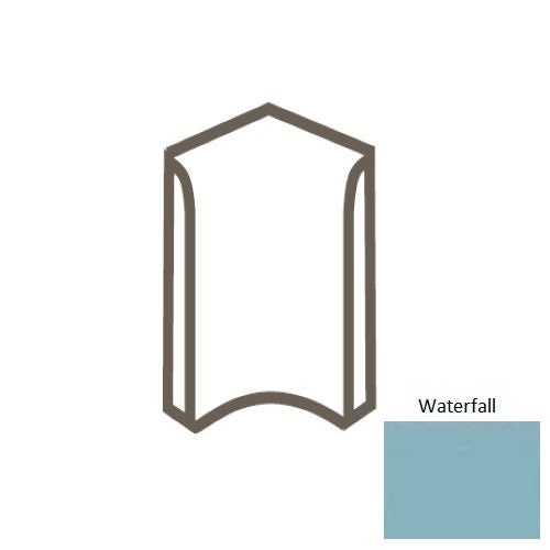 Keystones Unglazed Mosaic Waterfall Porcelain Floor & Wall Trim - 2" X 2" Round Cap Outcorner - Matte