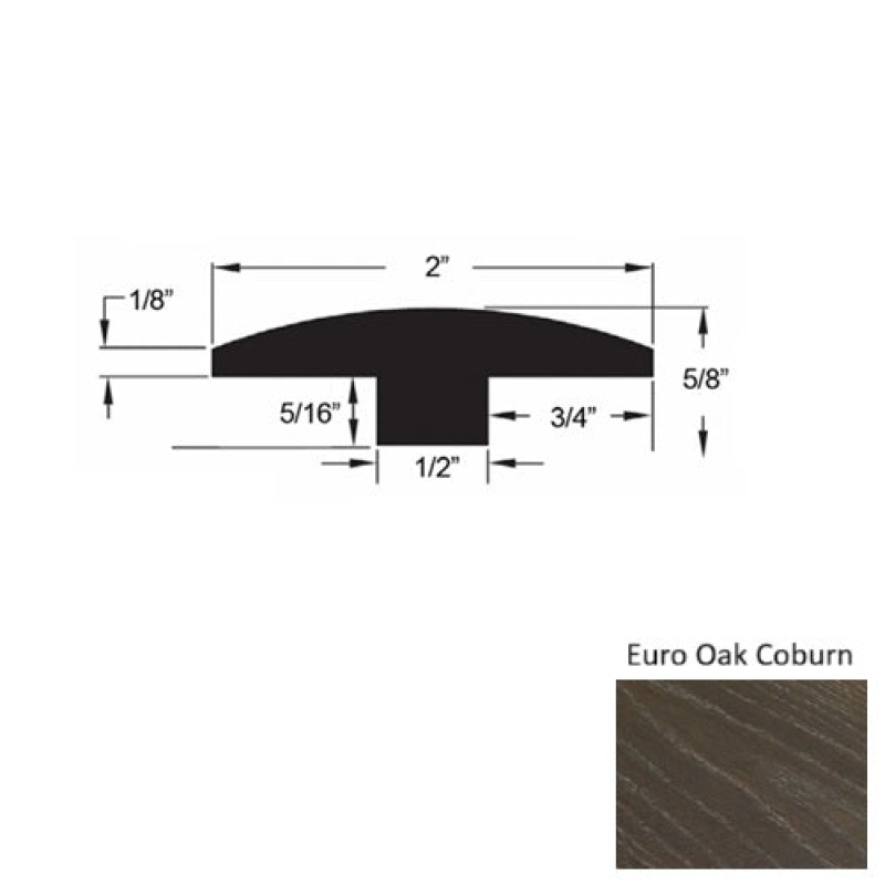 Mill Creek Euro Oak Coburn 2" x 78" T Molding