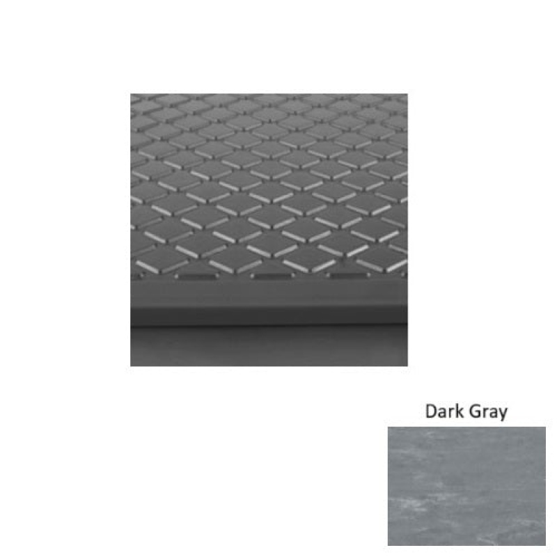 Marbleized 30 Dark Gray Diamond Rubber Stair Tread - Textured
