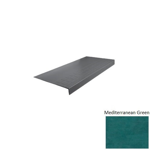 Evolving Styles Creative Elements Mediterranean Green Type 800 Distinct Designs Rubber - 12 1/4" X 72" Stair Tread - Raised Square Design
