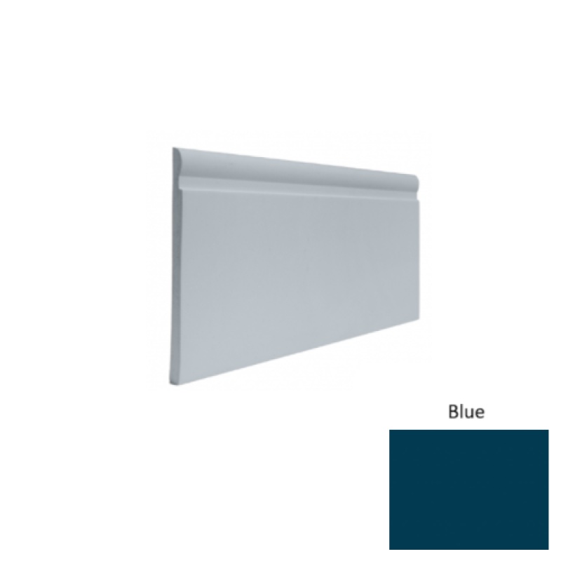 Contours #85 Fashion Blue Rubber Profiled Wall Base - Satin