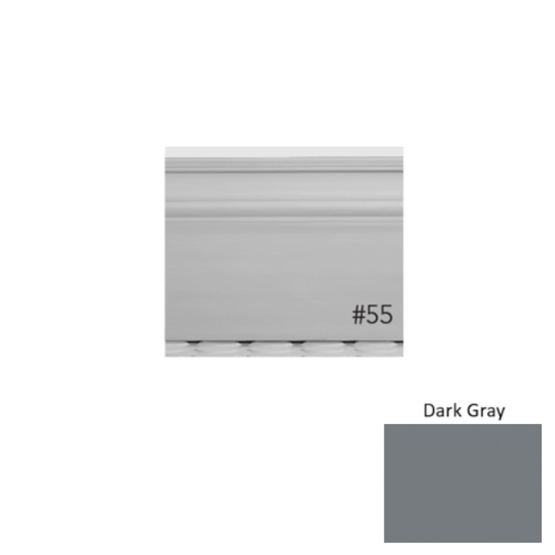 Pinnacle Plus #55 Nobility Dark Gray Rubber Wall Base - 5 1/2" X 8 Ft