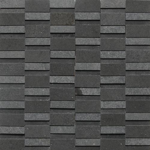 Stone A La Mod Urban Bluestone High Low Random Natural Stone Mosaic - 2" Stacked - Honed & Polished