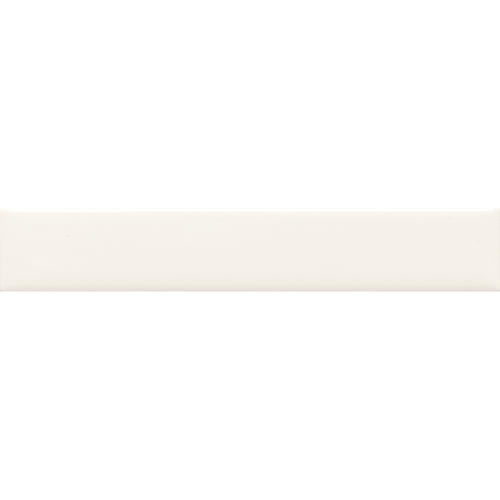 Liners White Ceramic Wall Trim - 1" X 6" Flat Top Liner - Semi Gloss