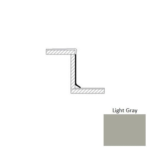 Flextones Light Gray Rubber Risers 7" x 72"
