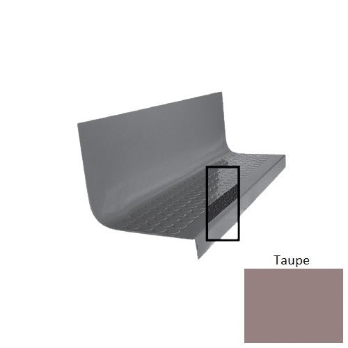 Flextones Taupe Type 1776 With Flush Carborundum Strip Distinct Designs Rubber - 20 1/2" X 72" Stair Tread - Rgt Radial Ii Raised Disc Design