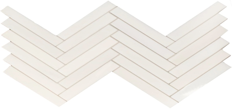 Bianco Dolomite Marble Mosaic - 1" X 6" Herringbone