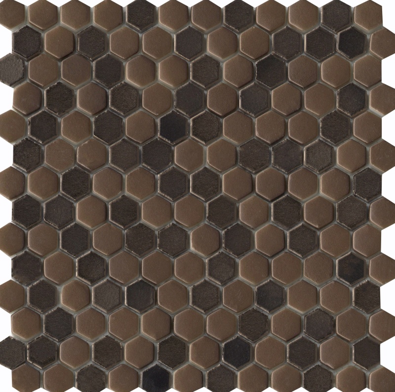 Confetti Ii Bronze Glass & Ceramic Mosaic