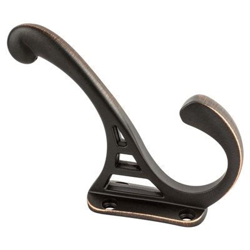 Prelude Zinc Double Prong Coat Hook - Verona Bronze - 4" Length
