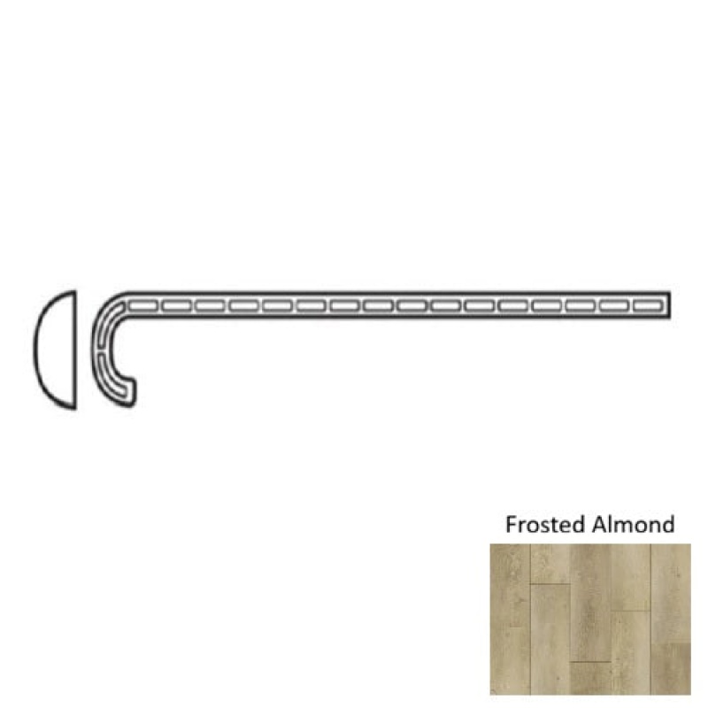 Natural Beauty Summit 10 Vail Valley Frosted Almond Luxury Vinyl Moulding / Trim - 12" X 50" Stair Tread - Urethane