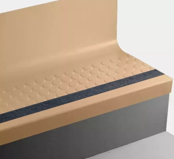 Raised Round Rubber Stair Tread with Riser