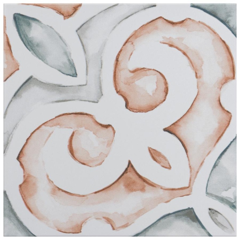 Saint Germain Chaud Deco Simone Porcelain Tile - Matte - 5 3/4" x 5 3/4"