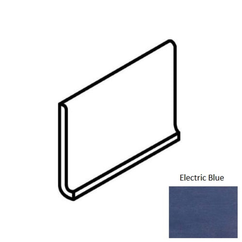Theoretical Bold Electric Blue Porcelain Cove Base