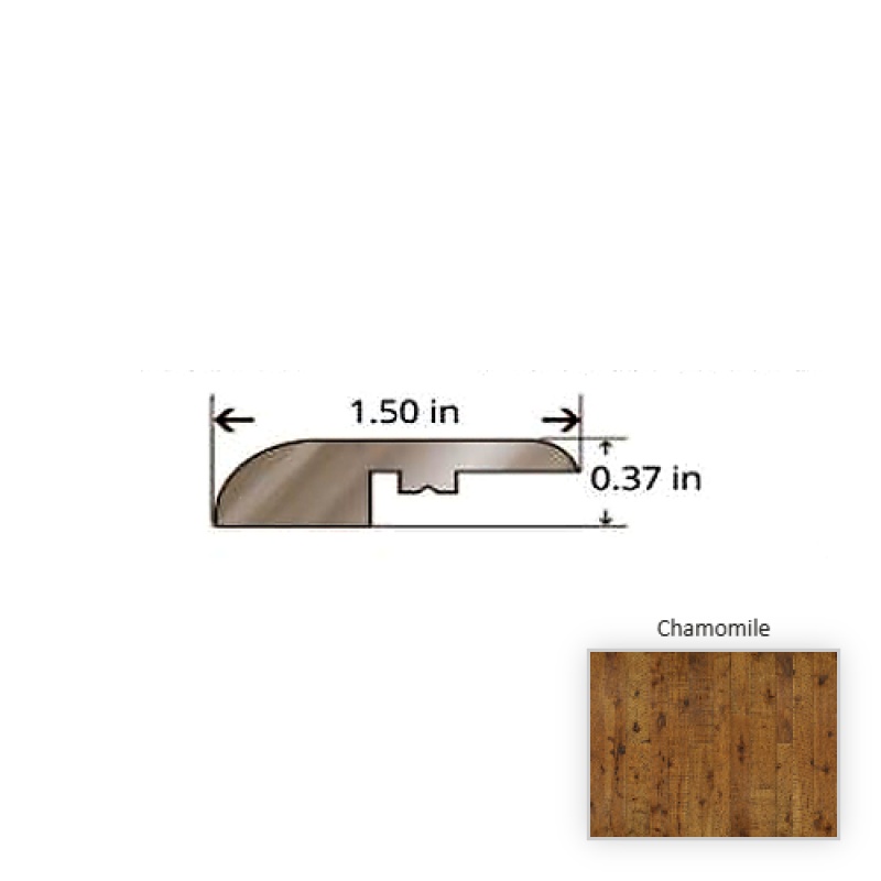 Organic 567 Hickory Chamomile Hardwood Moulding / Trim - 84.25" Reducer - Nu Oil