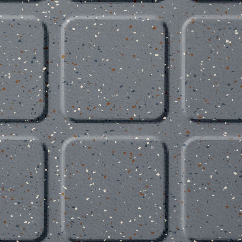 Johnsonite Cozy Cannon Raised Square Color Splash Speckled Rubber Tile - Textured - 24" X 24"